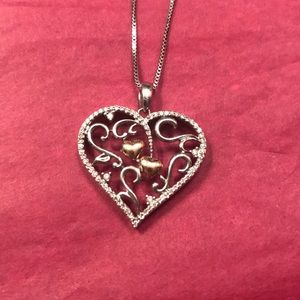 Diamond heart shaped necklace